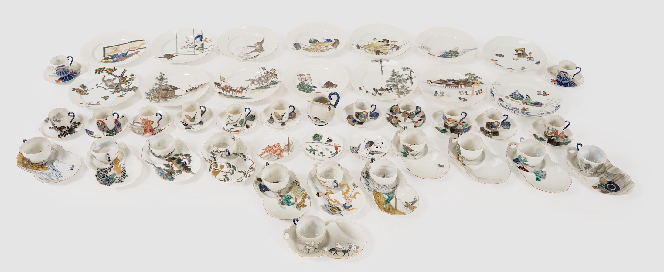 Shoko Takebe for Thomas B. Blow, a fine Japanese eggshell porcelain tea and coffee set, dated 1905